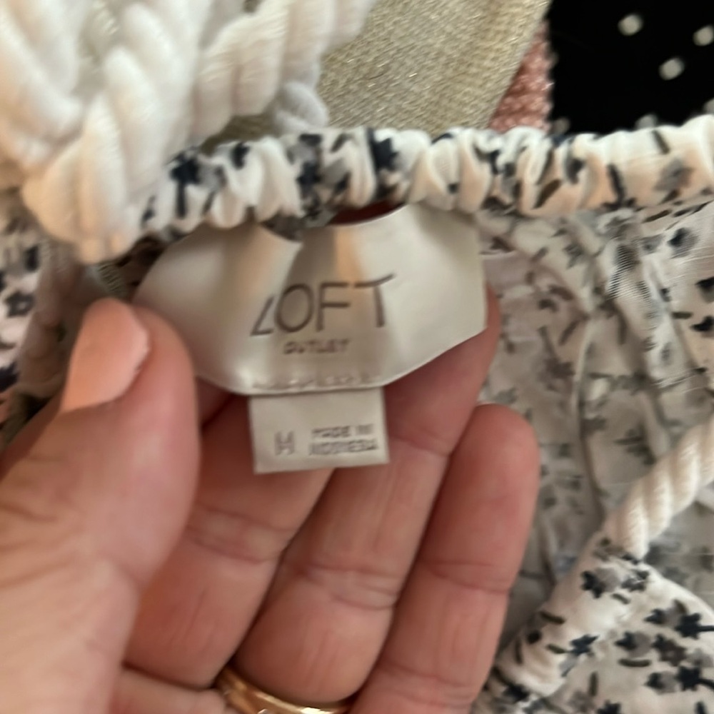 LOFT Rope Neck Tie Tank - Picture 2 of 6